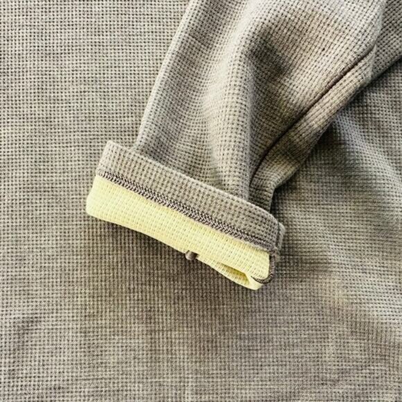 Lululemon Shift Stitch Hoodie Heathered Rover Tan Size XL Waffle Long Sleeve - Picture 6 of 9